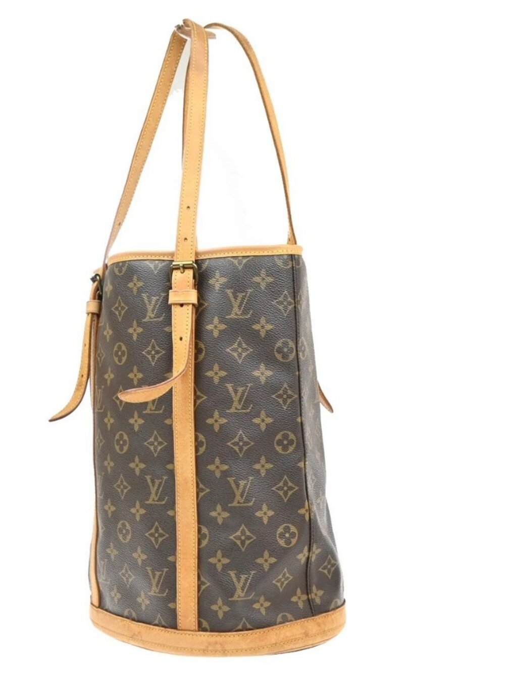 LOUIS VUITTON BUCKET GM Shoulder Tote Bag Monogram Leather Brown M42236 89MA672 - Picture 2 of 15